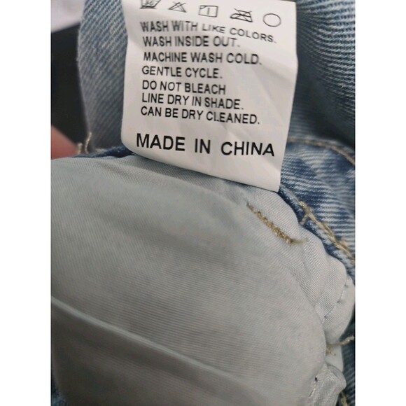 Fashion Casual XS High-Waisted Wide Leg - Women's Denim Jeans with Pockets - Picture 9 of 9